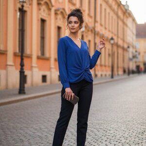 COBALT BLUE BLOUSE